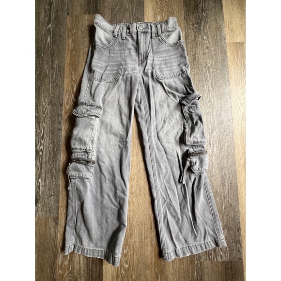 Aeropostale Pants - Aeropostale Cargo Pants Womens S Small Grey Excellent Mid Rise Wide Leg Utility